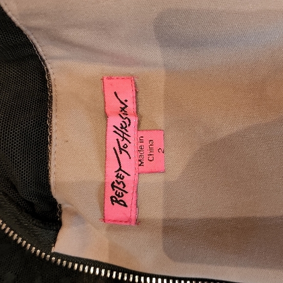 Betsey Johnson Perfect Overlay Black Swiss Dot Tulle Sleeveless Dress 2 - Picture 5 of 5